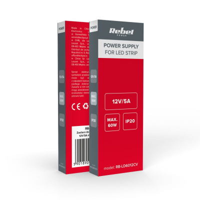 Napájací zdroj 12V/5A 60W IP20 Rebel
