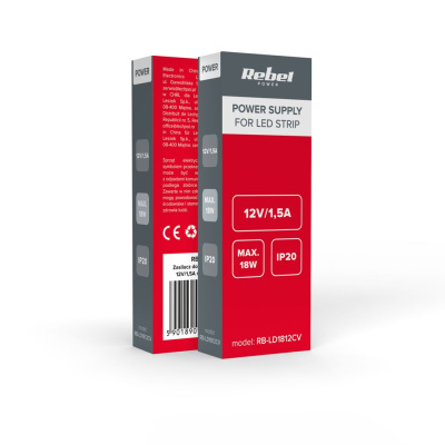 Napájací zdroj 12V/1,5A 18W IP20 Rebel