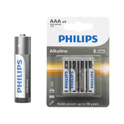 Batéria alkalická PHILIPS AAA LR03 (4ks)