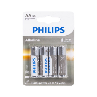 Batéria alkalická PHILIPS AA LR6 (4ks)
