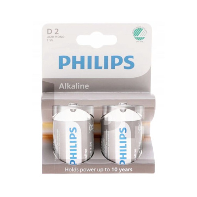 Batéria alkalická PHILIPS D LR20 (2ks)