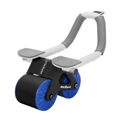 Posilňovacie koliesko AB Wheel AB-3 na brucho, čierno - biele
