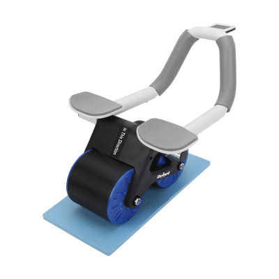 Posilňovacie koliesko AB Wheel AB-3 na brucho, čierno - biele