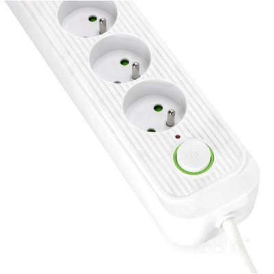 Predlžovací kábel 4x230V s 3xUSB A a 1xUSB C biely 3m