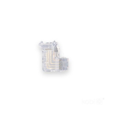 Obojstranná spojka rohová L pre LED pásy 10mm 2pin Kobi