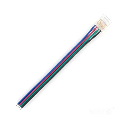 Konektor 12cm pre LED RGB pásy 10mm 4pin Kobi